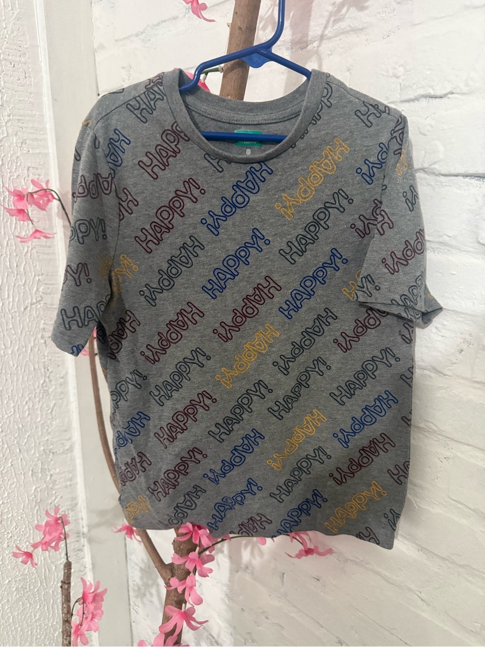 Garanimals Gray Tee with Multicolor "HAPPY!" Print